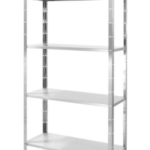 Regál HENDI Kitchen Line – 4 plné police, 600×400×1800 mm