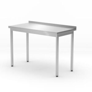 Stenový pracovný stôl Budget Line Hendi – zoskrutkovaný, bez police, hĺbka 600 mm, 600x600x(H)850mm