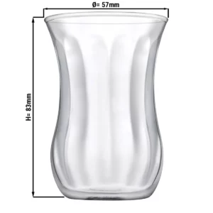 Čajový pohár so štruktúrou - AQUA - 120 ml, 72ks