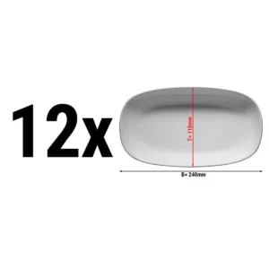 Oválny tanier – ENTITY – 24 cm – 12 ks