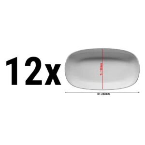 Oválny tanier – ENTity – 34 cm – 12 ks