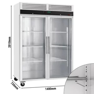 Mraznička ECO – 1200 litrov, so 2 sklenenými dverami