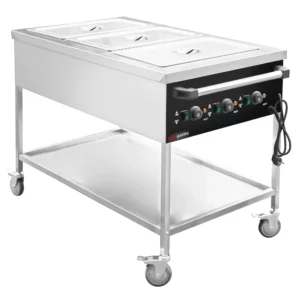 Termo vozík Bain‑Marie – 3×GN 1/1, s individuálnou reguláciou