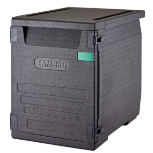 Termoizolačná nádoba Cam GoBox Cambro – 600×400 mm, 126 L, 9 koľajníc, čierna, 770×540×(H)687 mm