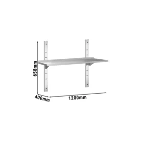 Nástenné police PREMIUM – 1,2 m, 1 polica