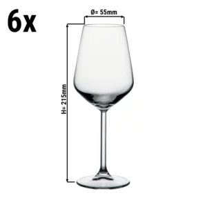 Pohár na víno ALLEGRA - 350 ml - priehľadný - 6 ks