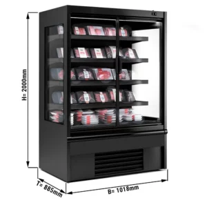 LED chladniaca polica – 1020 mm, 4 police, izolované sklenené dvere