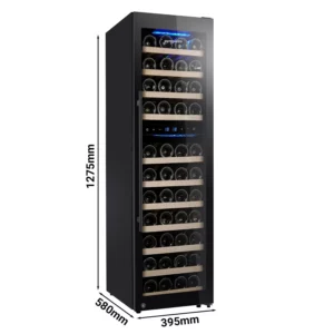 Chladnička na víno - 2 klimatické zóny, 160 litrov, max. 53 fliaš