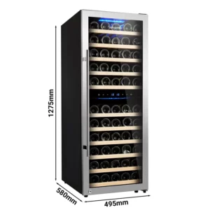 Vinotéka - 2 klimatické zóny, 200 l, max. 73 fliaš