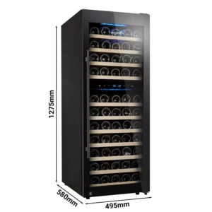 Chladnička na víno - 2 klimatické zóny, 200 litrov, max. 73 fliaš