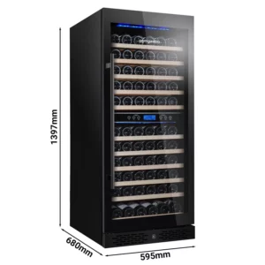 Chladnička na víno - 2 klimatické zóny, 350 litrov, max. 116 fliaš