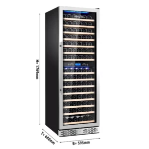 Vinotéka - 2 klimatické zóny, 450 l, max. 160 fliaš
