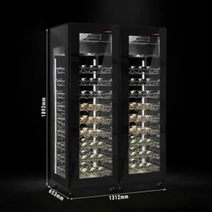 (2 kusy) Panoramatická vinotéka - 1 klimatická zóna, 400 l, max. 81 fliaš