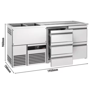 Bar na nápoje PREMIUM - 1950x700mm - 5 zásuviek