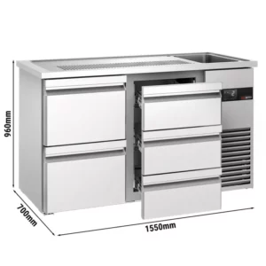 Bar na nápoje PREMIUM - 1950x700mm - 1 dvierka a 2 zásuvky