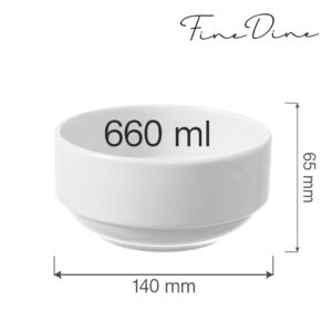 Stohovateľná Misa Bianco – Priemer 140 mm