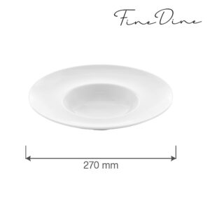 Bianco Široký Ráfik Hlboký Tanier – Priemer 270 mm