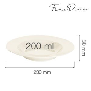 Krémový Hlboký Tanier – Priemer 230 mm