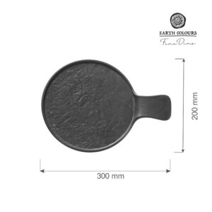 Servírovací tanier na kôrky s rúčkou – 300×220×30 mm