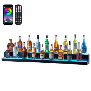 Dvojposchodový regál na víno – LED osvetlenie, šírka 1524 mm