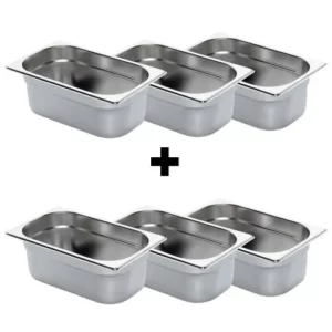 GN nádoba 1/4 z nerezu – hĺbka 100 mm