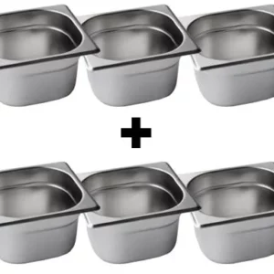 GN nádoba 1/6 z nerezu – hĺbka 100 mm