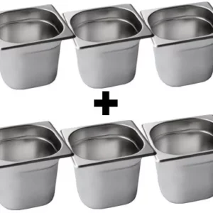 GN nádoba 1/6 z nerezu – hĺbka 200 mm