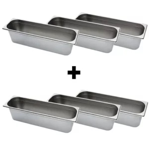 GN nádoba 2/4 z nerezu – hĺbka 100 mm