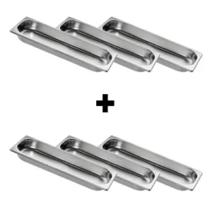 GN nádoba 2/4 z nerezu – hĺbka 40 mm