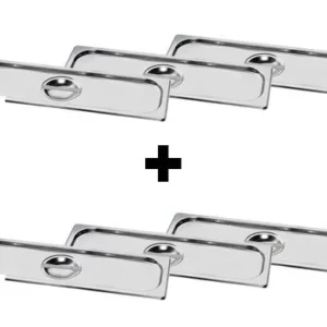 Nerezové GN veko 2/4 - s priehlbinou na lyžičku