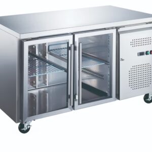 Pultová chladnička 282 litrov 136 cm s 2 sklenenými dvierkami