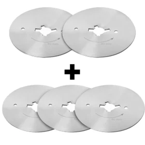 Sada 5 čepeľí pre doner krájač – hladké – Ø 80 mm