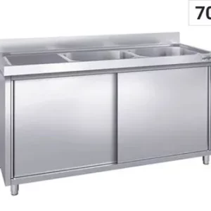 Drezy so skrinkou - s 2 drezmi, 700mm