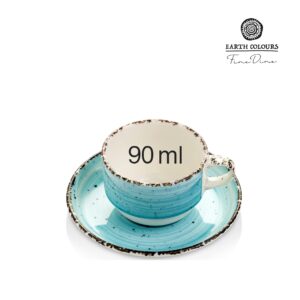 Turkusová Šálka – S Podšálkou, 90 ml