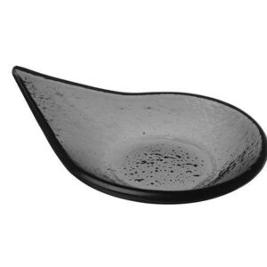 Fingerfood miska Dažďová kvapka – čierne sklo, 80 × 100 mm