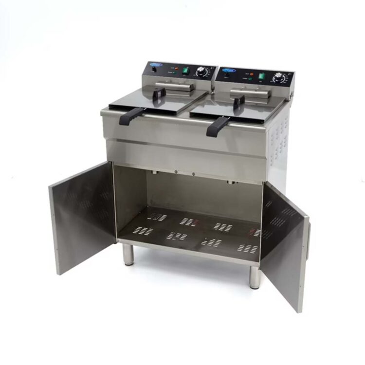 Maxima elektrická fritéza, 2x 16 l, 230 V, s podestavbou (09365158) – Obrázok 2
