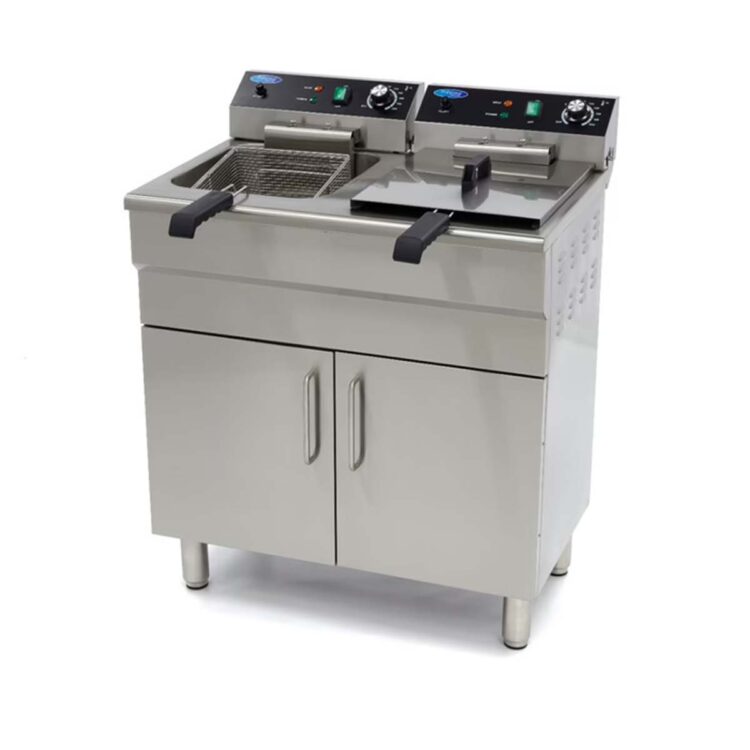 Maxima elektrická fritéza, 2x 16 l, 230 V, s podestavbou (09365158)