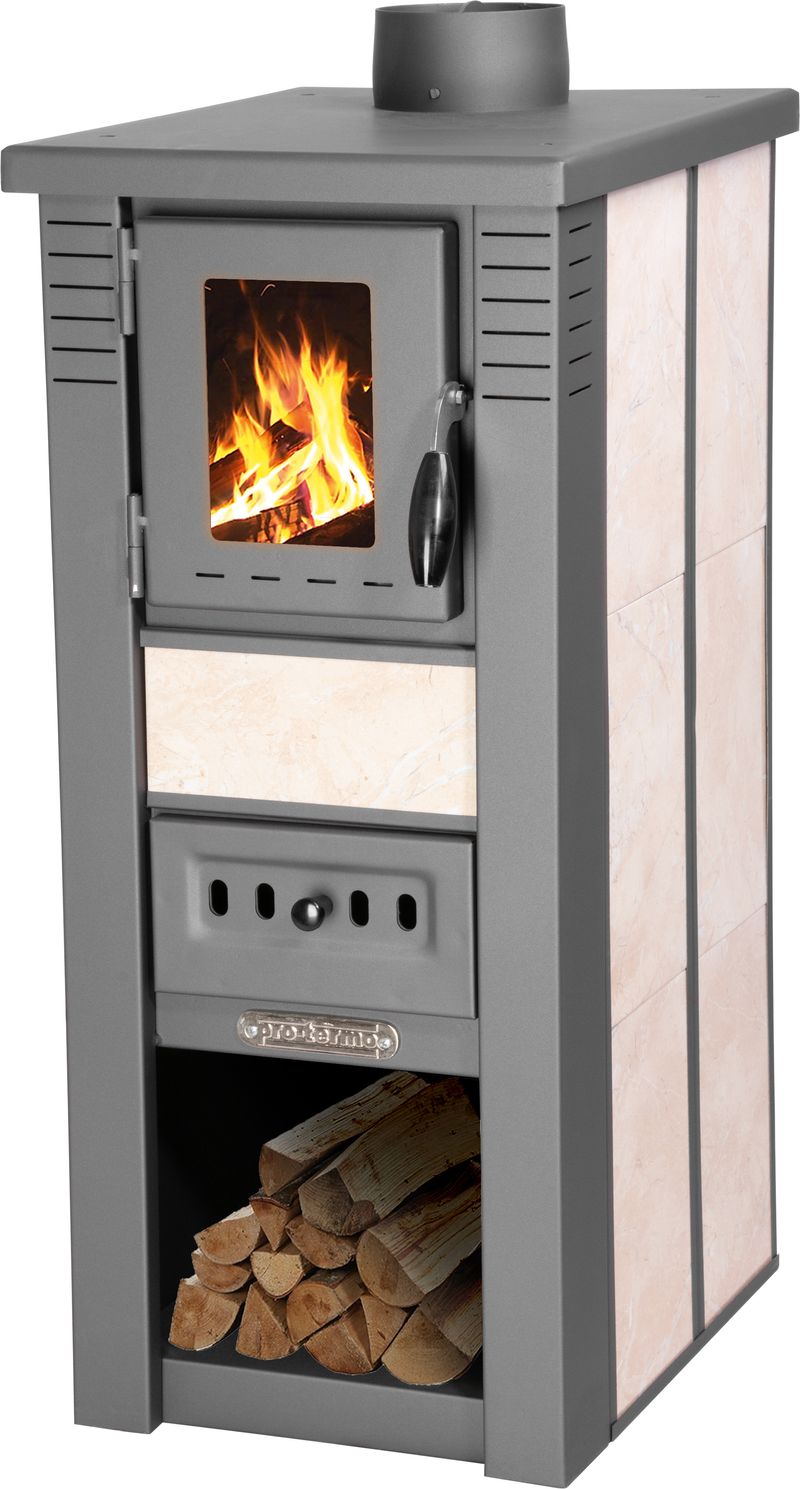Keramické krbové kachle Pro LAVA Ceramic — béžové, dymovod 120 mm, 6,5 kW