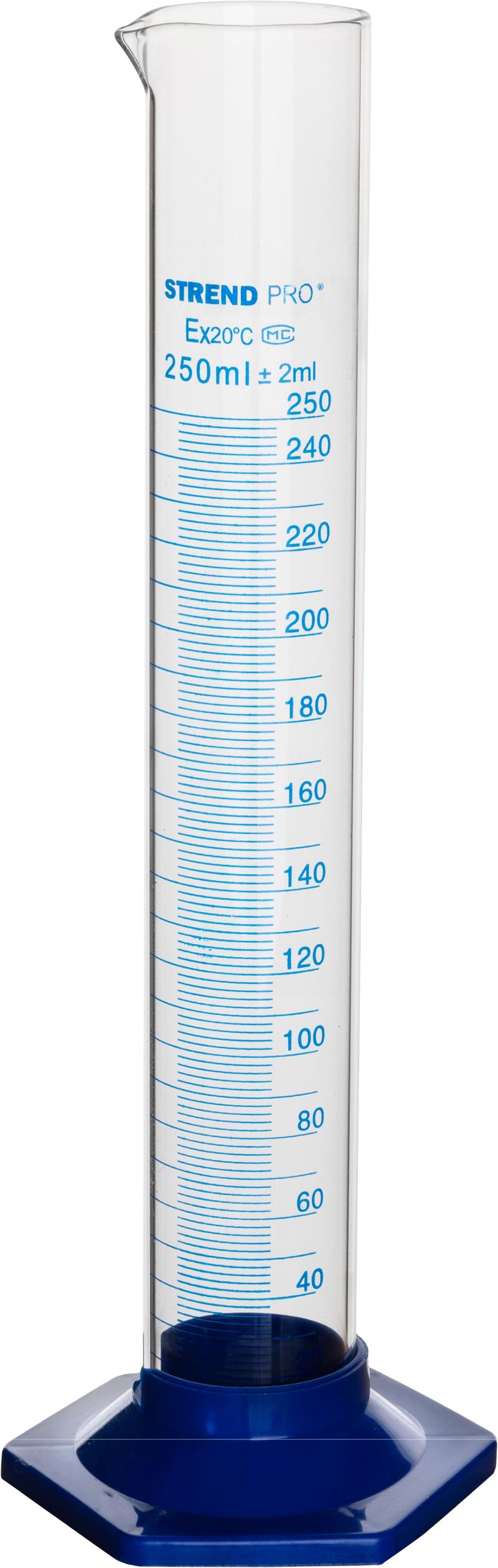 Odmerný valec Strend Pro - 250 ml, sklenený