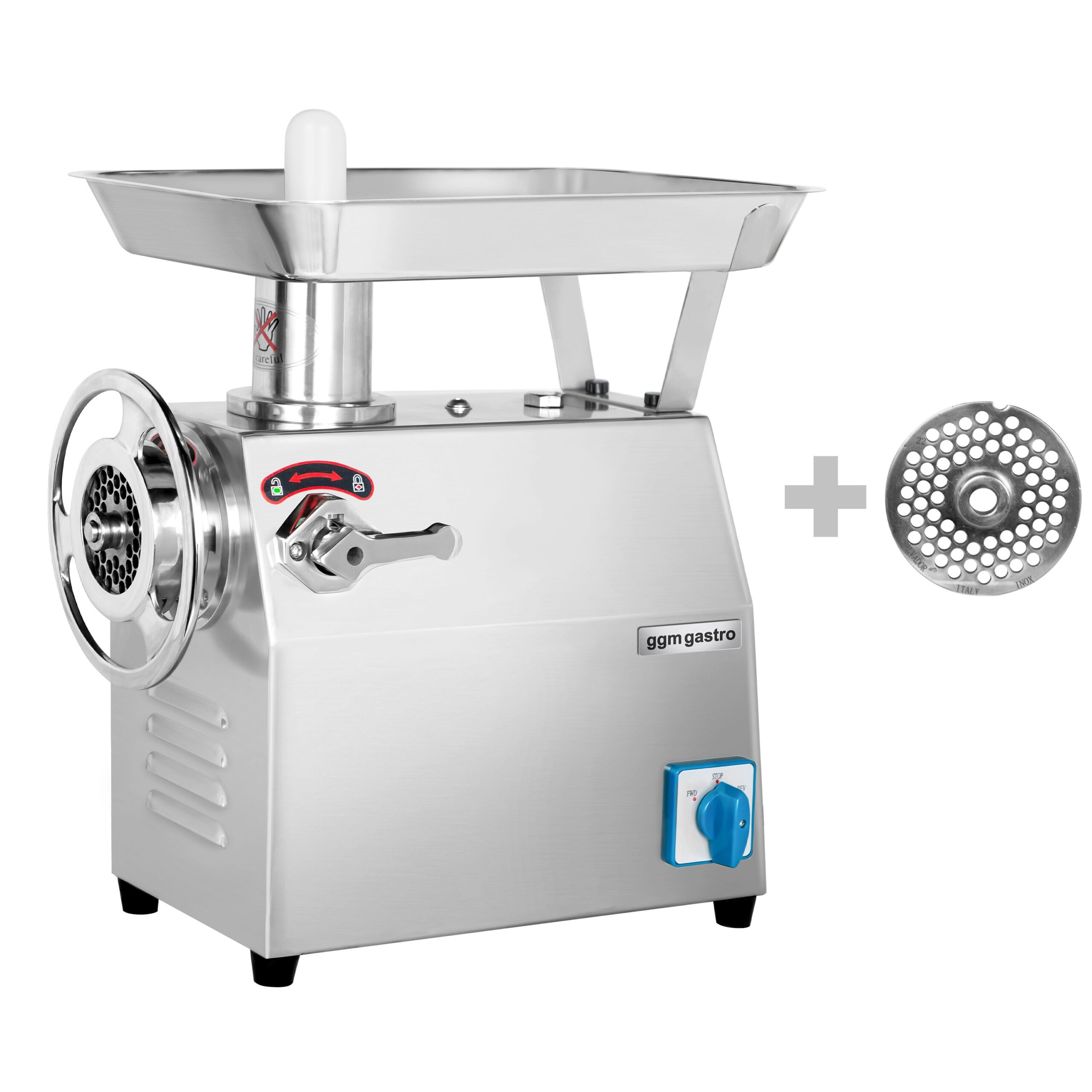 Elektrický mlynček na mäso – veľkosť mlynčeka 22, výkon 250 kg/h, 1,1 kW – Obrázok 2