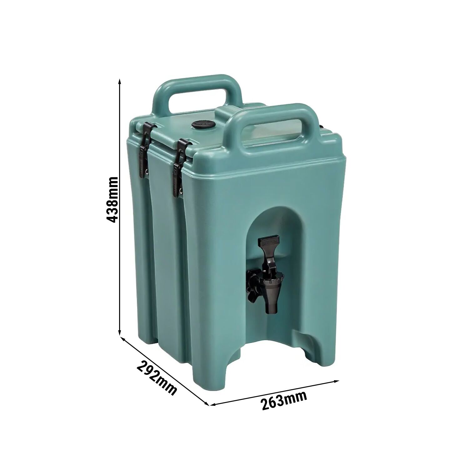 Izolovaná nádoba na nápoje – CAMBRO, rad CAMTAINERS, objem 3,8 litra, bridlicovo modrá