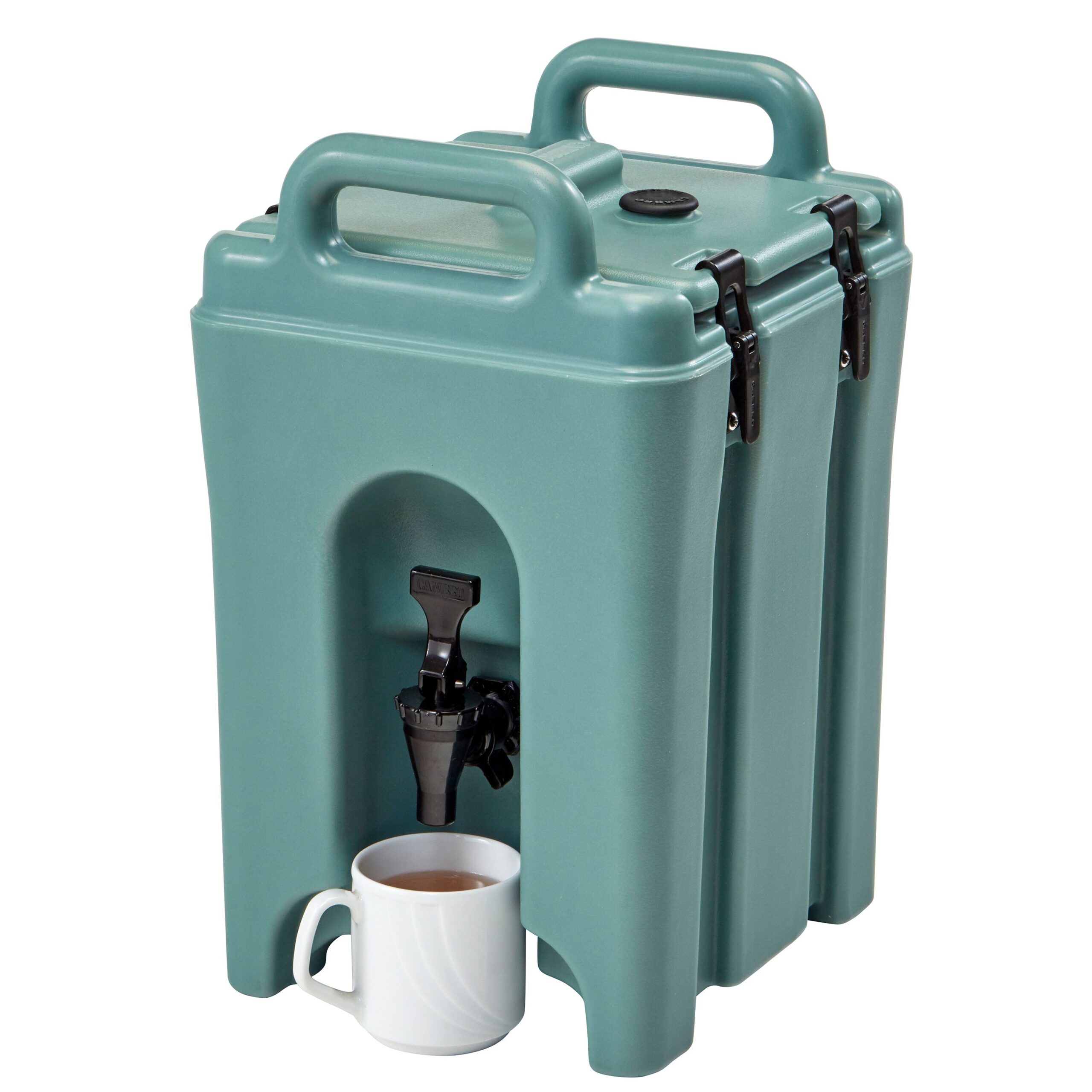 Izolovaná nádoba na nápoje – CAMBRO, rad CAMTAINERS, objem 3,8 litra, bridlicovo modrá – Obrázok 5