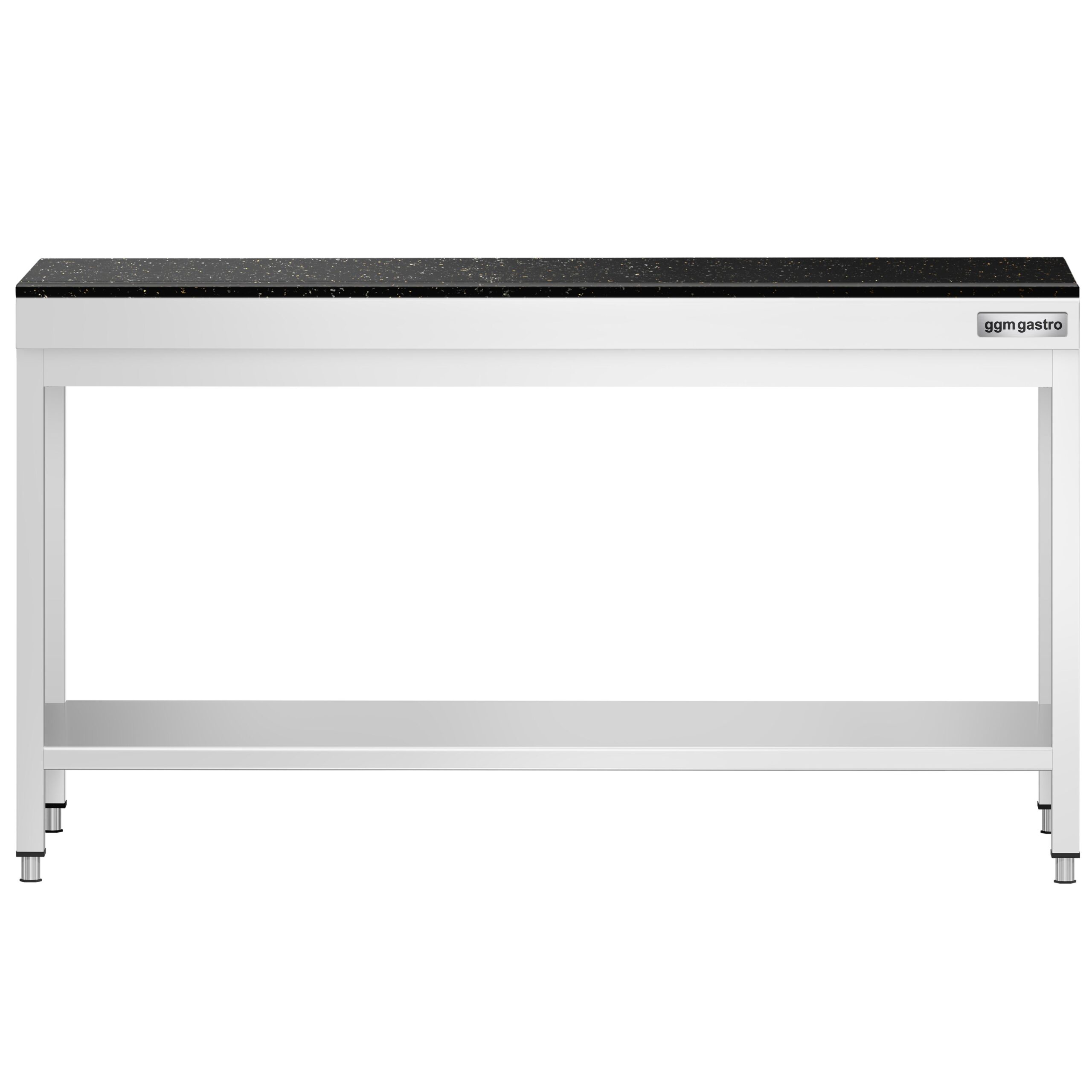 Nerezový stôl – prémiový pracovný, PREMIUM, 2000x700 mm, so základnou policou, vrátane žulovej pracovnej dosky – Obrázok 2
