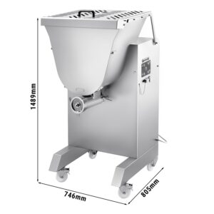 Elektrický mlynček na mäso – veľkosť mlynčeka 42, s integrovanou miešačkou, výkon 1000-1200 kg/h, 3,6 kW