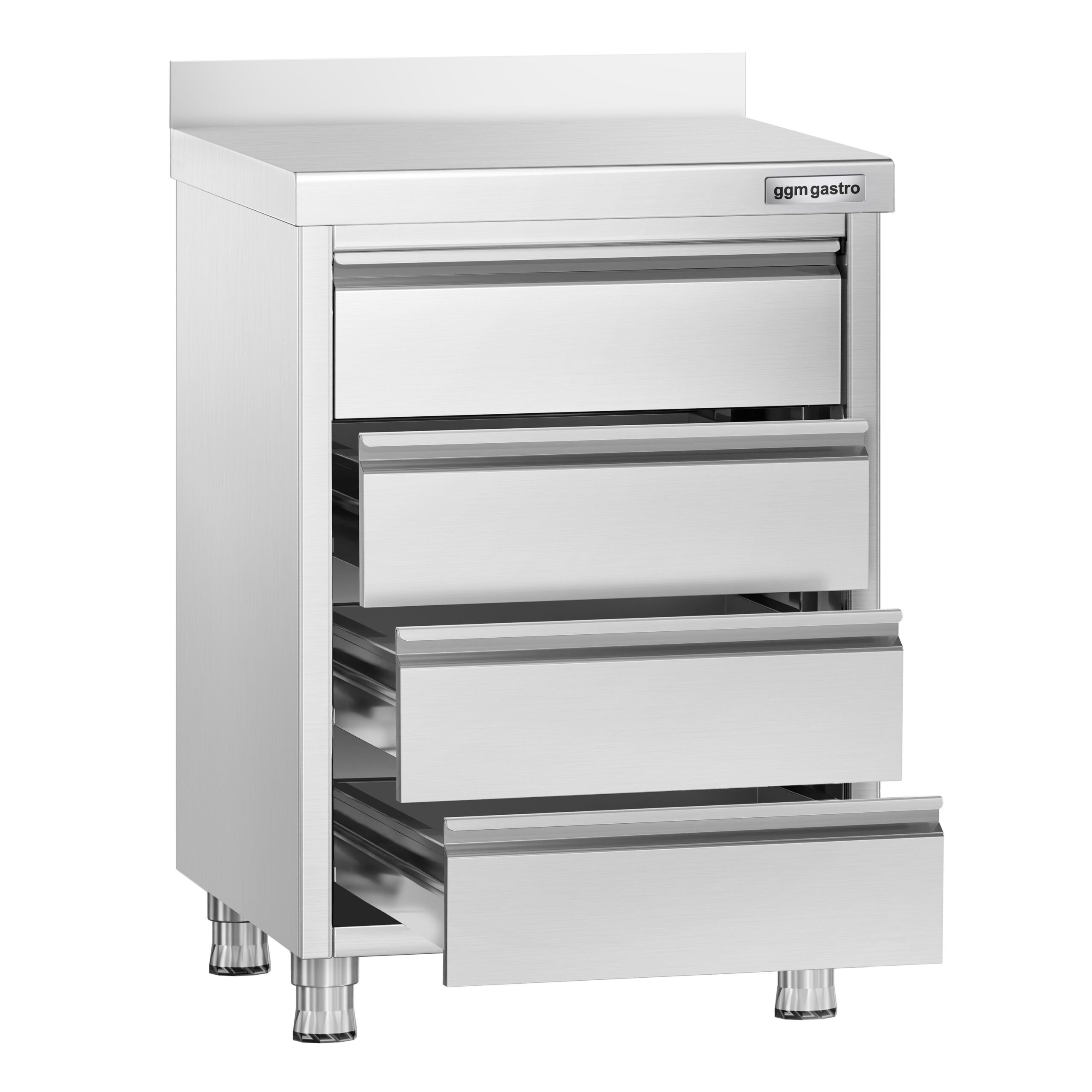 Prémiová zásuvková skrinka – so 4 zásuvkami, zvýšený okraj, rozmer 500 x 600 mm – Obrázok 4