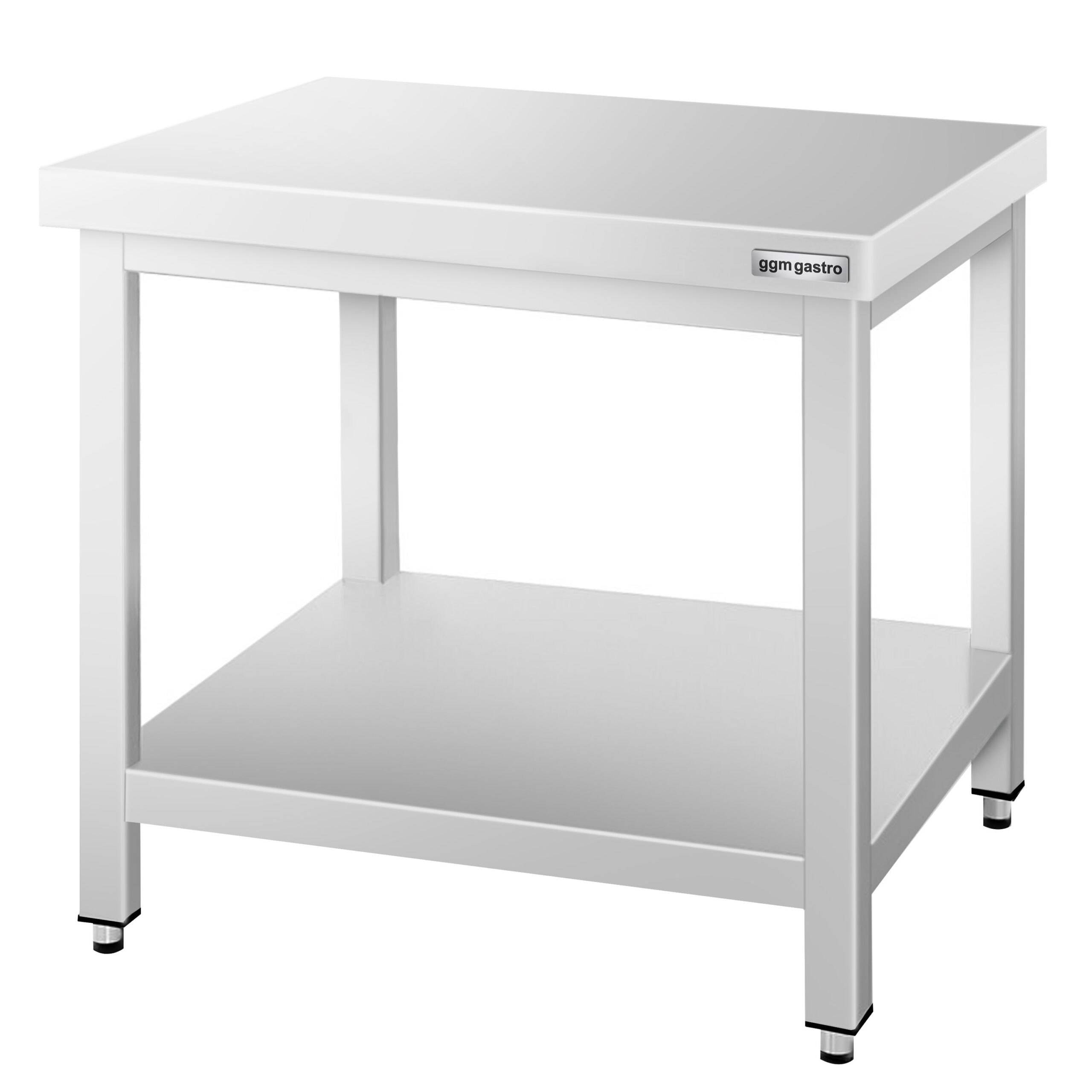 Nerezový podpultový stôl – so základnou policou, rozmer 800 x 700 mm – Obrázok 7