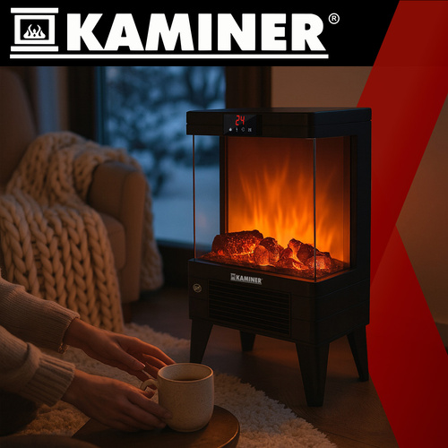 Plameňový radiátor – s efektom plameňa, Embego Kaminer 26400 – Obrázok 2