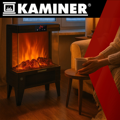 Plameňový radiátor – s efektom plameňa, Embego Kaminer 26400 – Obrázok 10