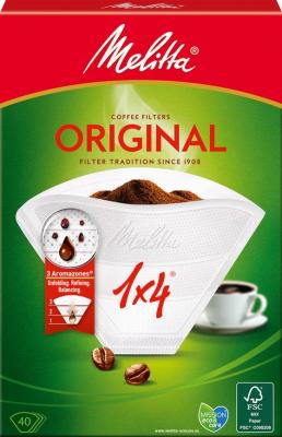 Filtre do kávovaru – Melitta Original, 1x4, 40 ks