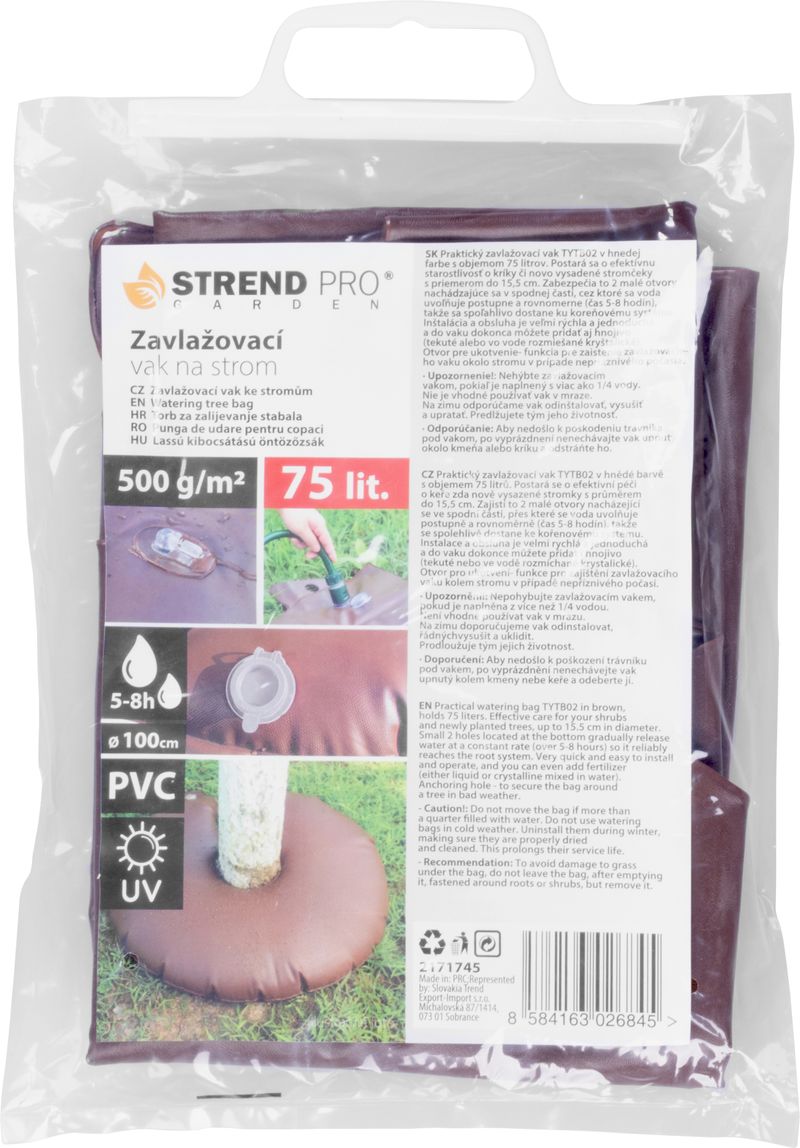Zavlažovací vak Strend Pro TWB0402 - objem 75 litrov, na strom, koleso, PVC – Obrázok 4